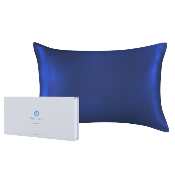 Pure Silk Pillowcase - Navy Blue