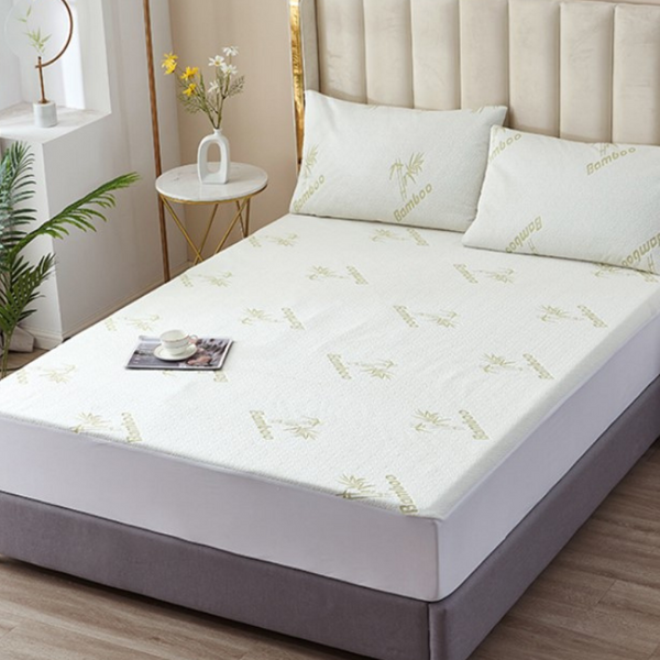 Bamboo Jacquard Waterproof Mattress Protector Fitted Deep pocket