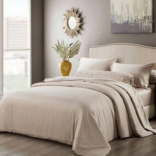 100% Bamboo Quilt Cover Set - Khaki